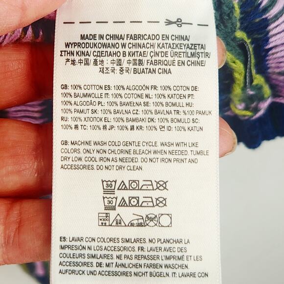 Vans Women's Alta Chunky Knit Cardigan Vertical Stripe Blue Green Pink M/L EUC - Picture 14 of 16